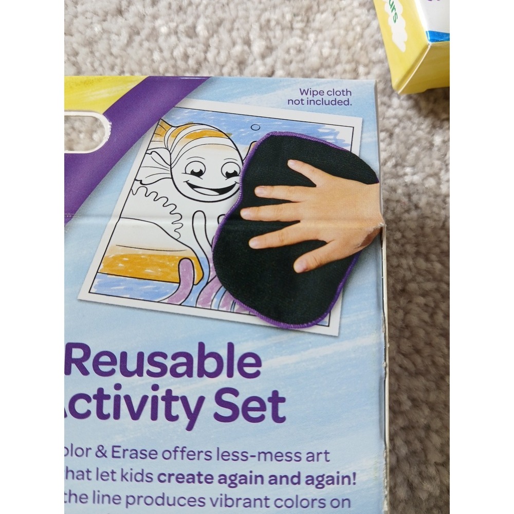 New Crayola Color & Erase Dinosaurs/Under The Sea Reusable Activity Set Markers - Picture 10 of 13